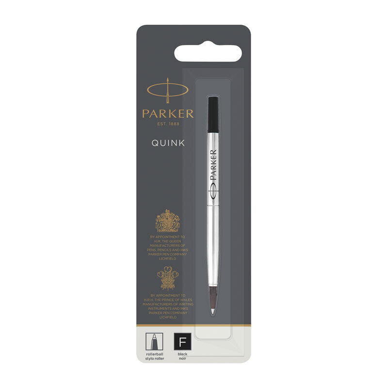 Parker Rollerball Pen Refill - Fine Tip, Black Ink