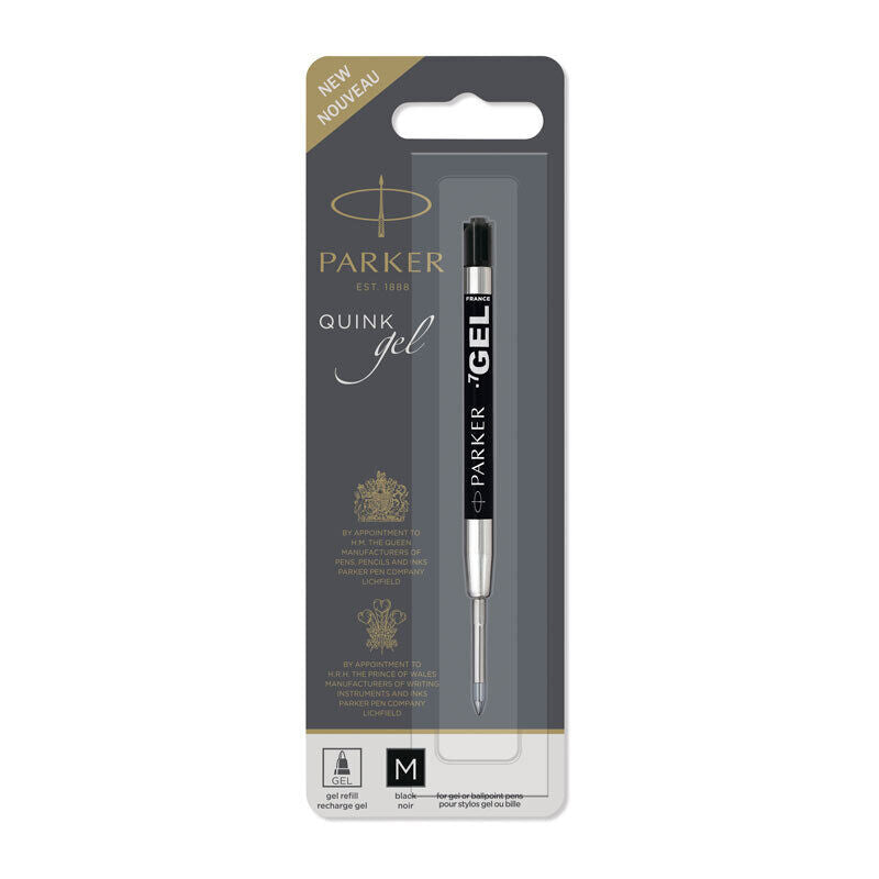 Parker Ballpoint Gel Refill - Medium Tip / 0.7mm, Black Ink