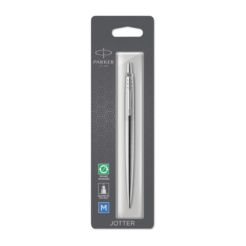 Parker Jotter Ballpoint Pen - Stainless Steel, Chrome Trim