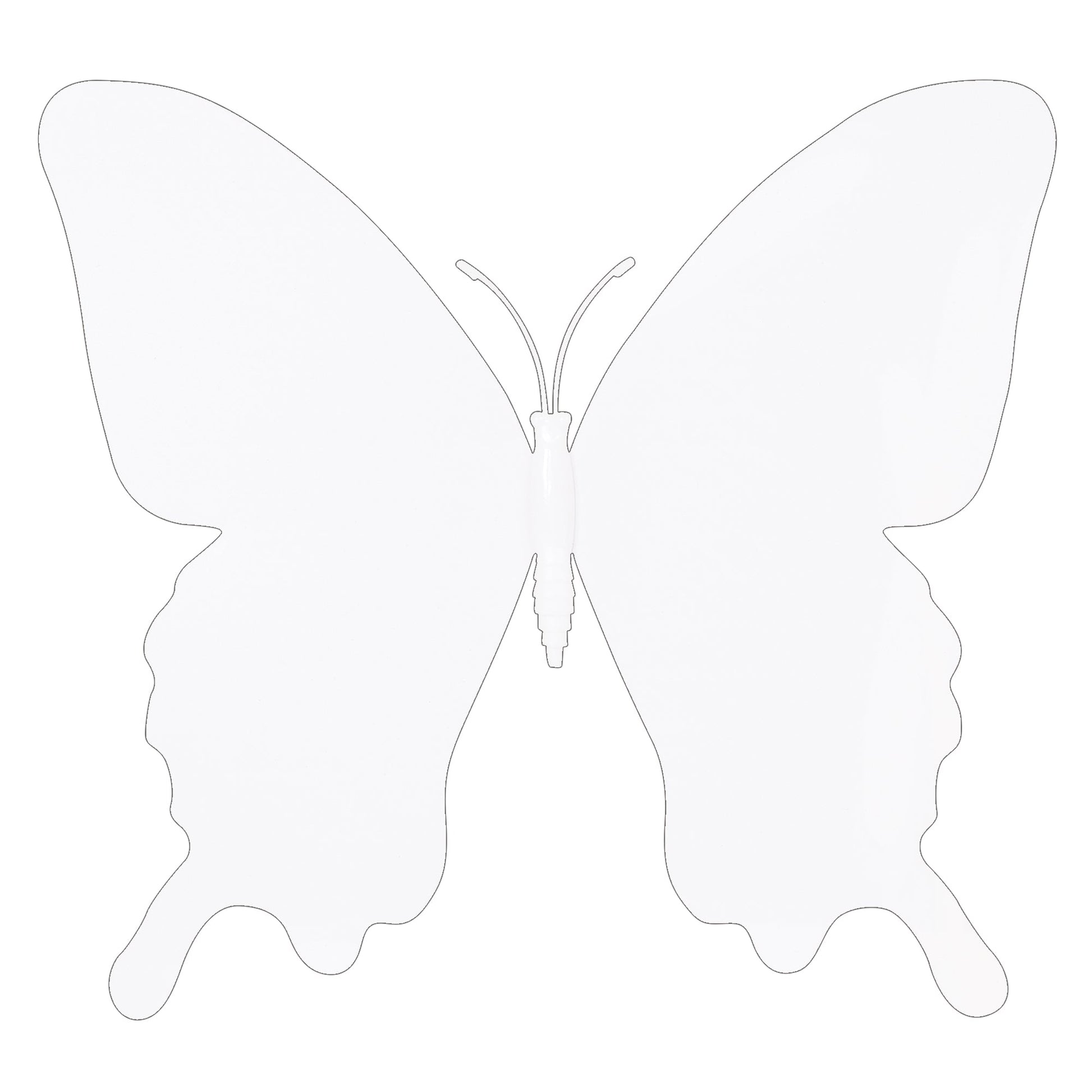 Plastic Butterflies Black & White 12cm - Pack of 20