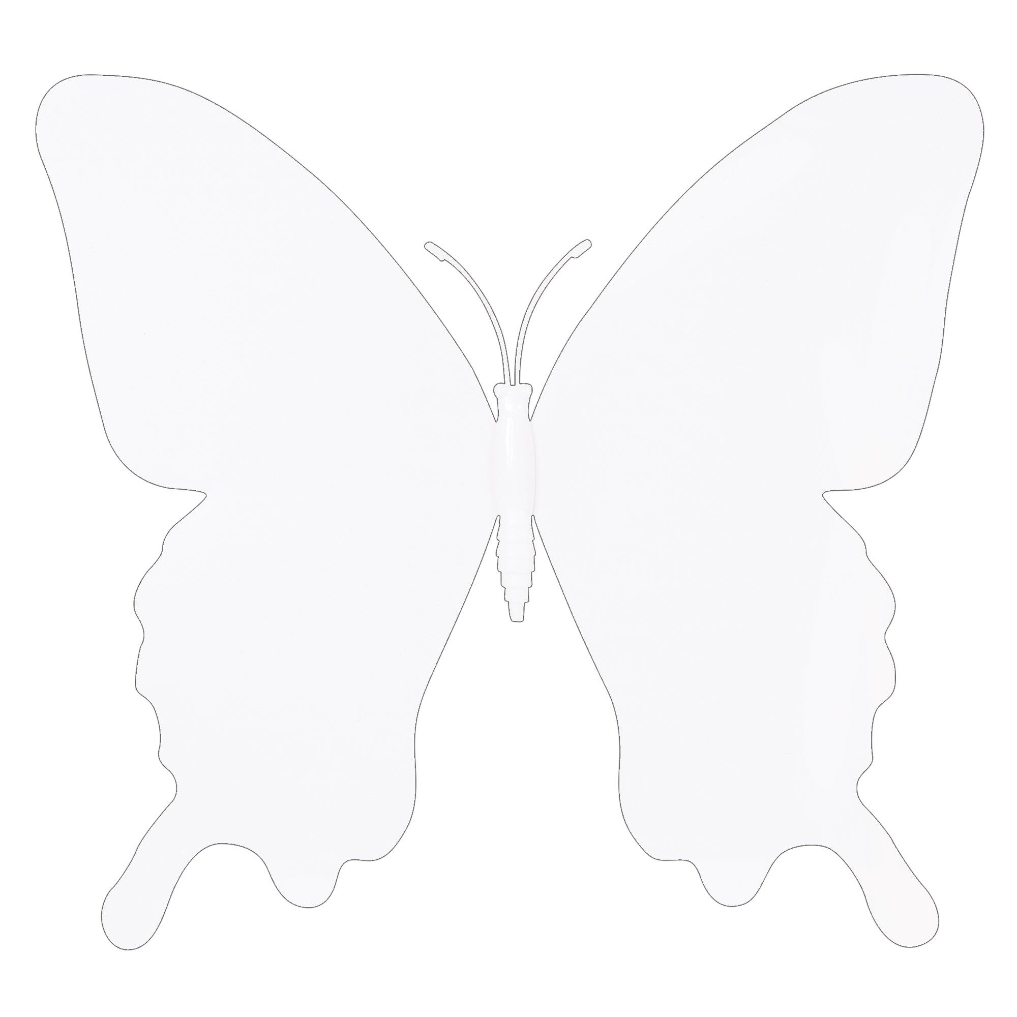 Plastic Butterflies Black & White 12cm - Pack of 20