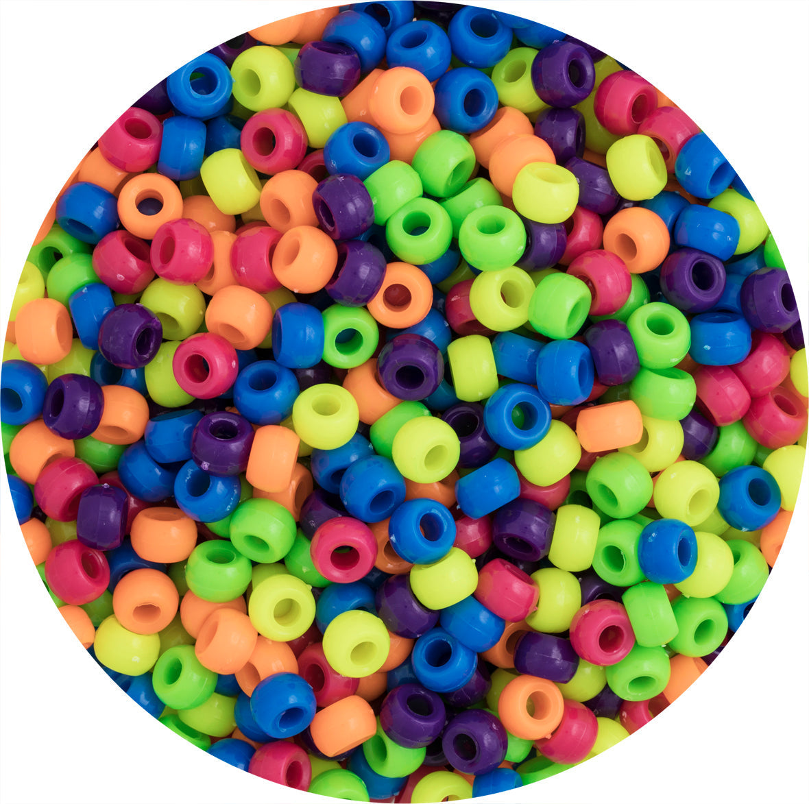 Pony Beads Neon Colours - Pack of 1600