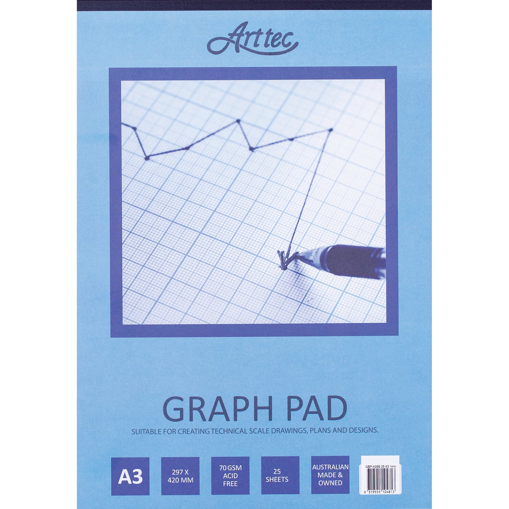 Zart Graph Paper Pad A3 25 sheets