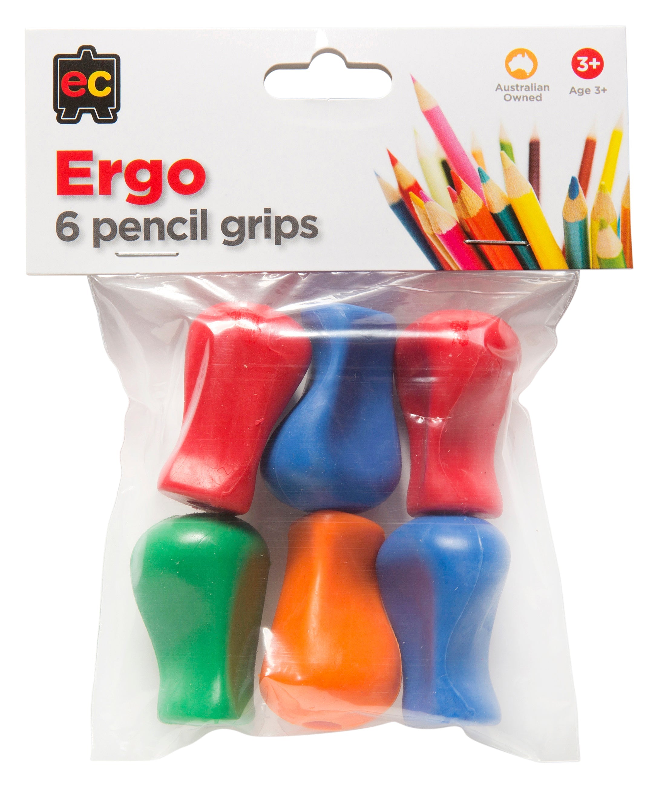 Ergonomic Pencil Finger Grips - Packet of 6