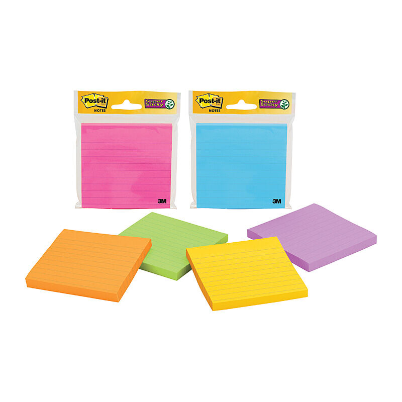 Post-It Super Sticky Notes 4490-SSMX - Pack of 1 (Box of 6)