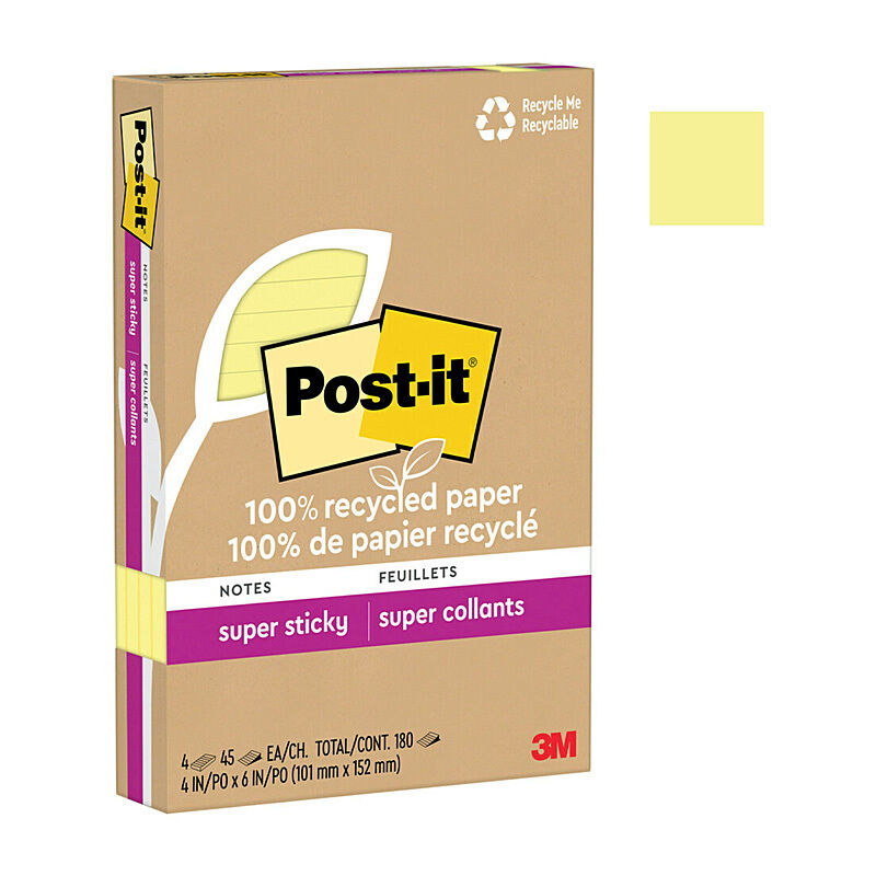 Post-It SS 4621R-4SSCY 101x152 - Pack of 4