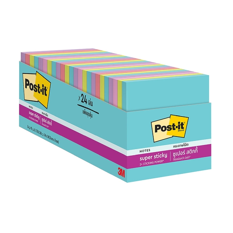 Post-It Super Sticky Notes 654-24SSMIA - Pack of 24