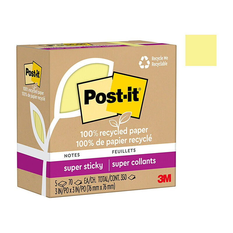 Post-It SS 654R-5SSCY 76x76 - Pack of 5 (Box of 6)
