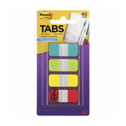Post-It Tabs Aqua Green Yellow Red 15 x 38mm 40-Pack (Box of 6)