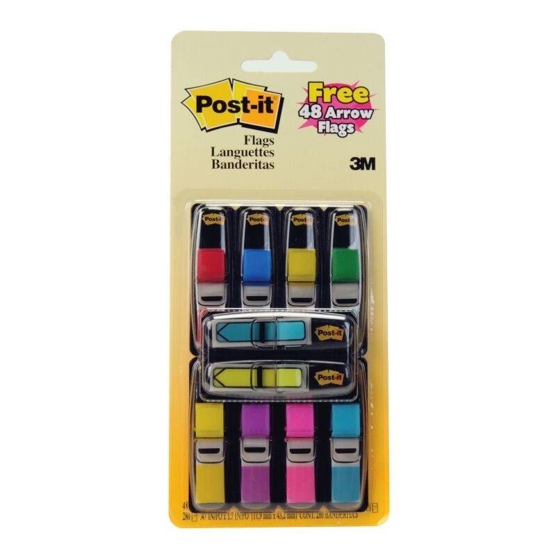 Post-It Flags Assorted Sizes & Colours - Value Pack