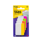 Post-It Filing Tabs Pink Green Orange Yellow 50 x 38mm 24-Pack (Box of 6)