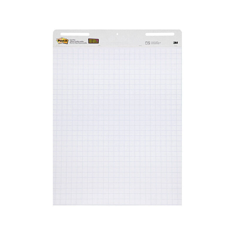 Post-It Self Stick Easel Pads Blue Grid 635 x 775mm (Box of 2)