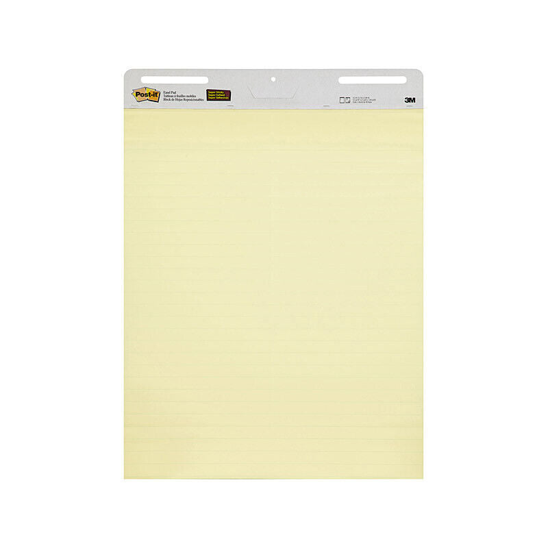 Post-It Lined Easel Pads Canary Yellow 635 x 762mm (Box of 2)