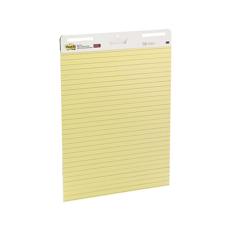Post-It Lined Easel Pads Canary Yellow 635 x 762mm (Box of 2)