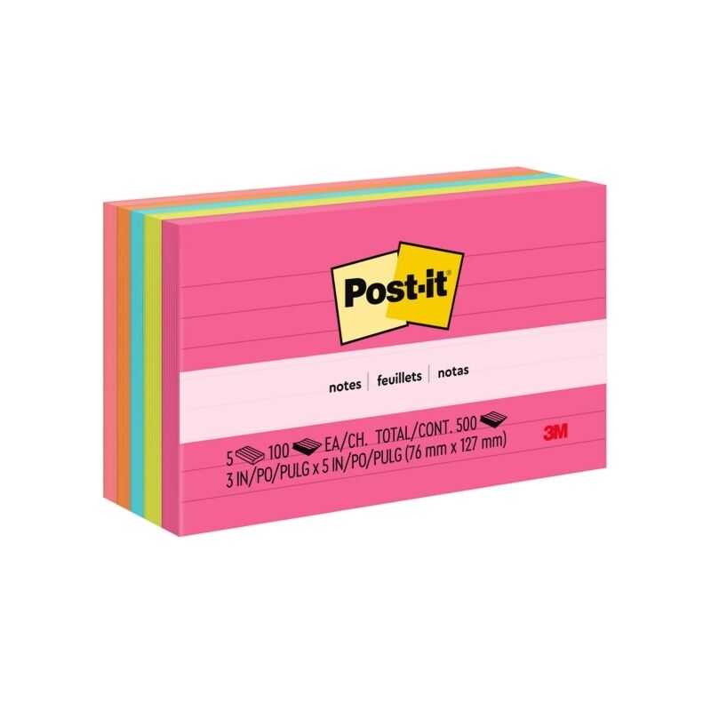 Post-it Lined Notes Cape Town 76 x 127mm - 5 Pack