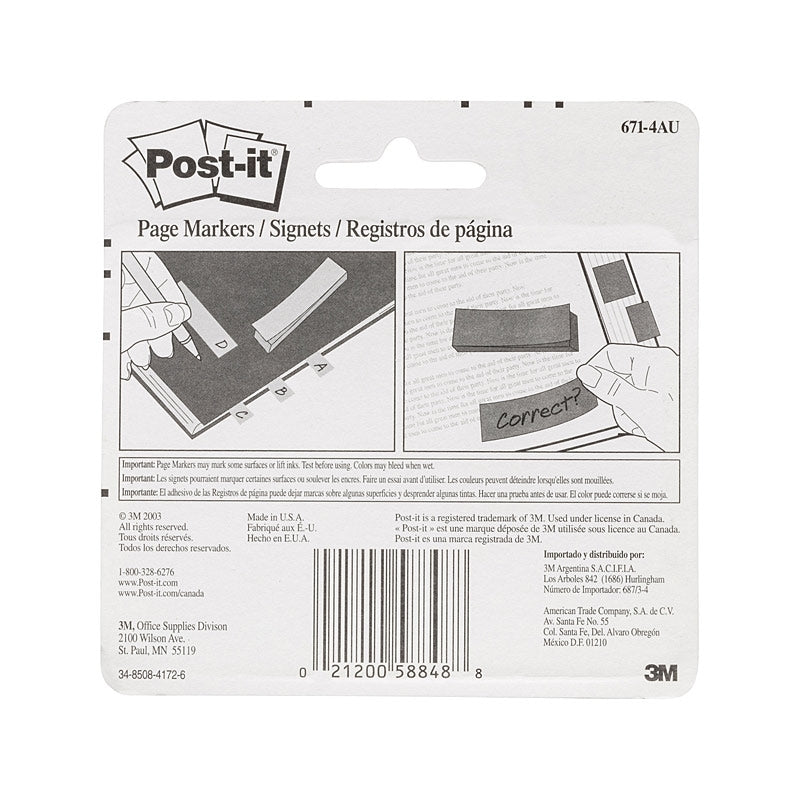 Post-It Page Markers Neon Colours 23 x 73mm 200-Pack (Box of 6)