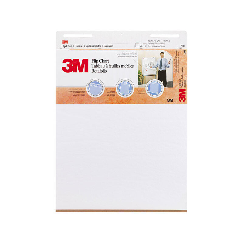 Post-It Flip Chart White 635 x 762mm (Box of 2)
