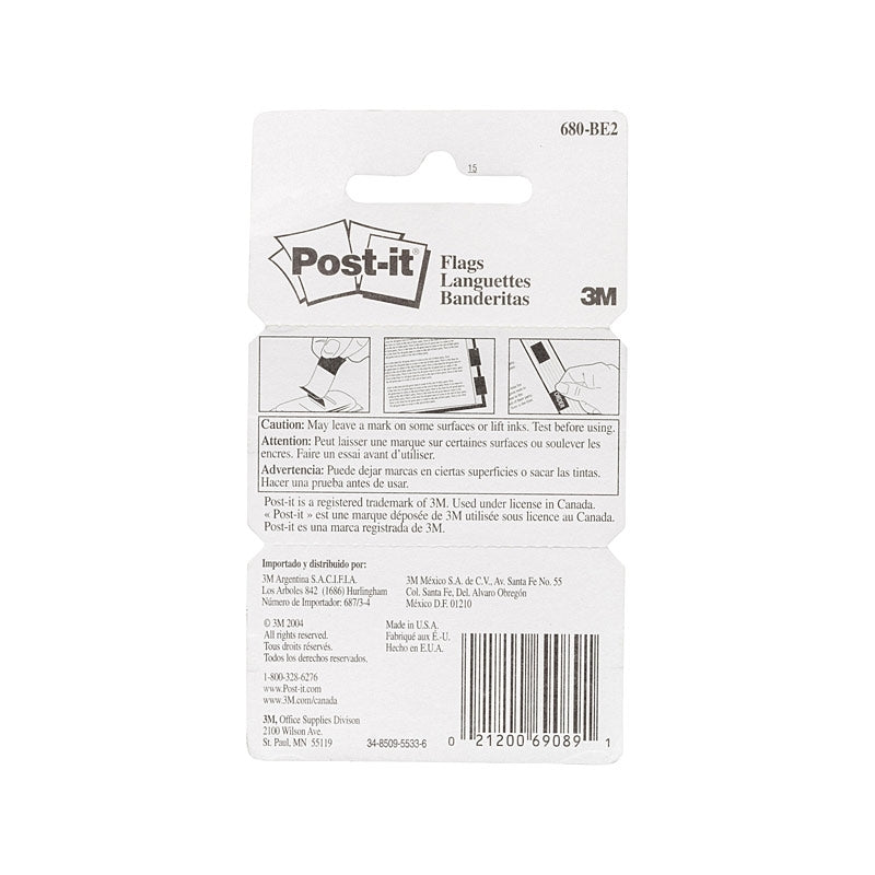 Post-It Flags Blue 25 x 43mm 2-Pack (Box of 6)