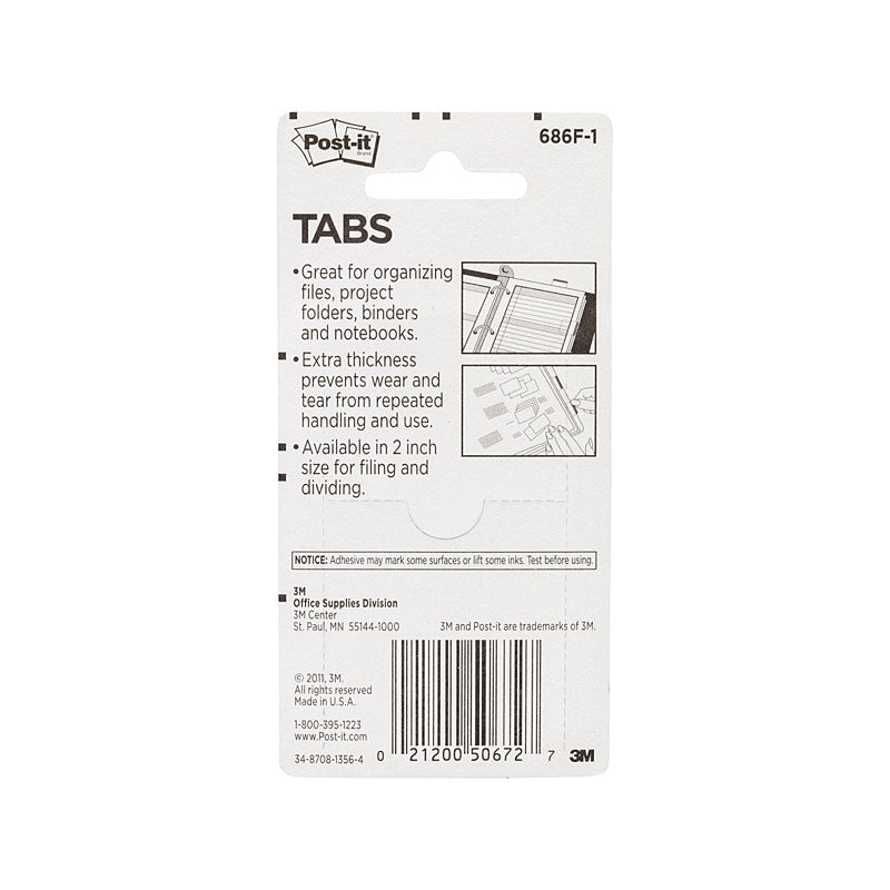 Post-It Filing Tabs Primary Colours 50 x 38mm 24-Pack (Box of 6)
