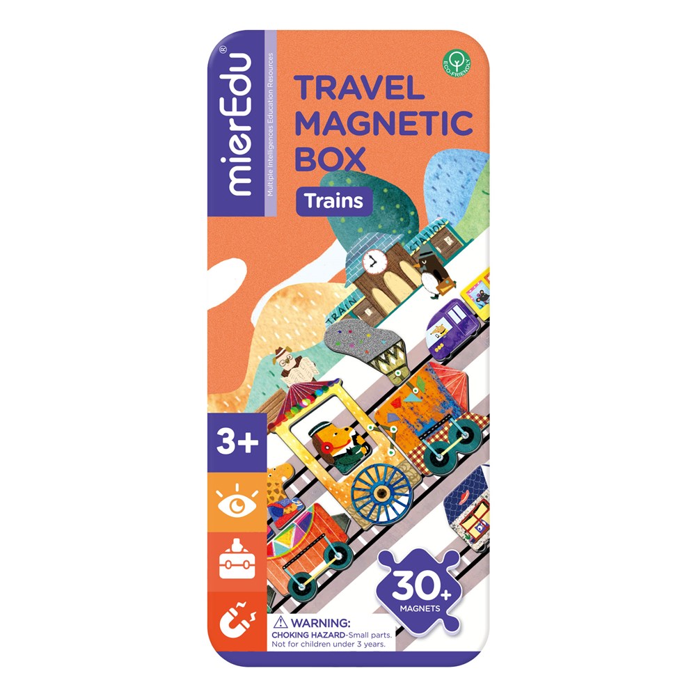 mierEdu Travel Magnetic Box - Trains