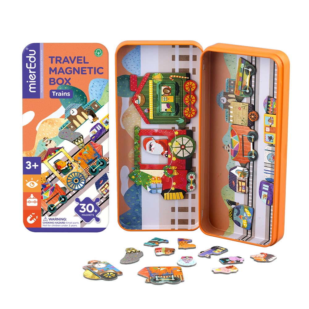 mierEdu Travel Magnetic Box - Trains - view 2