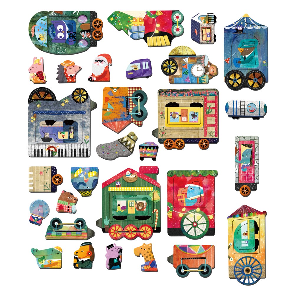 mierEdu Travel Magnetic Box - Trains - view 3