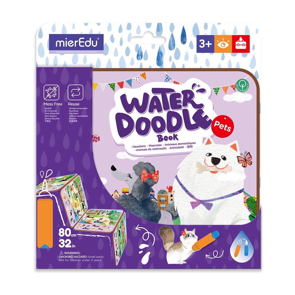mierEdu Water Doodle Book - Pets