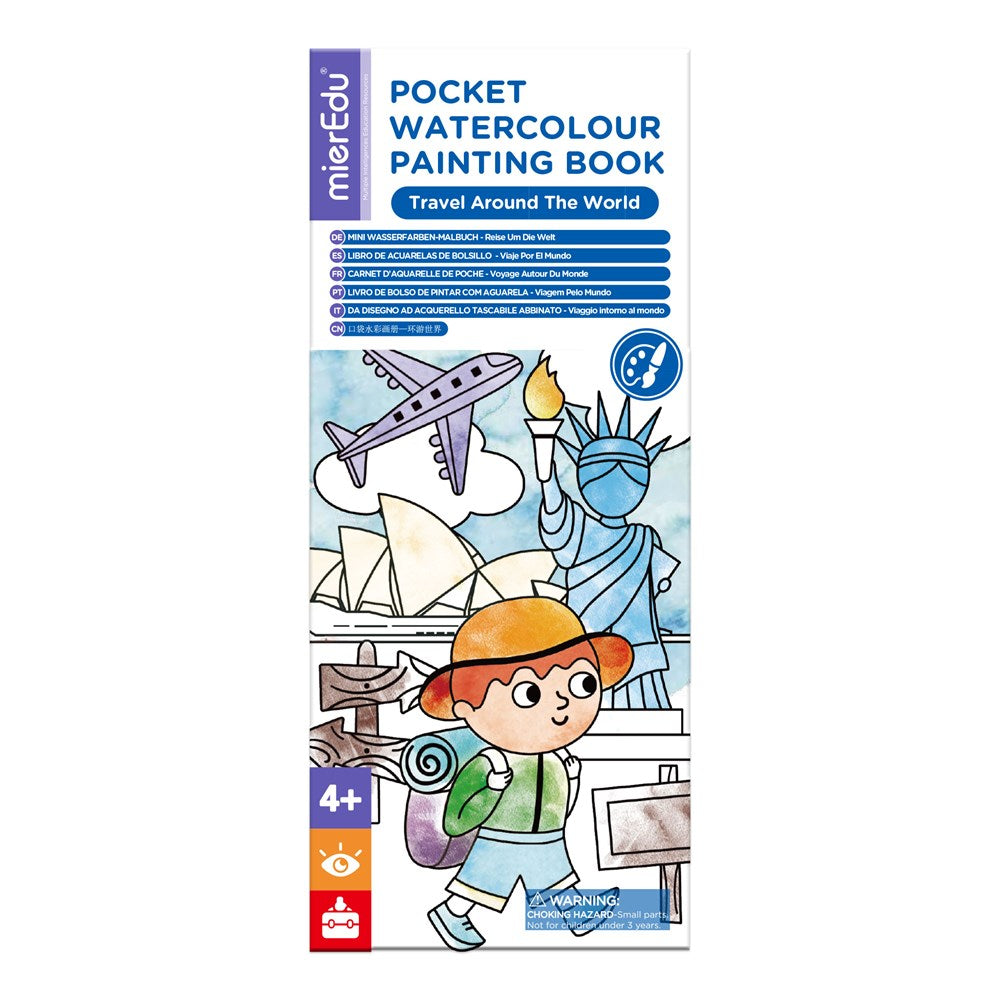 mierEdu Pocket Watercolour Painting Book - Travel Around The World
