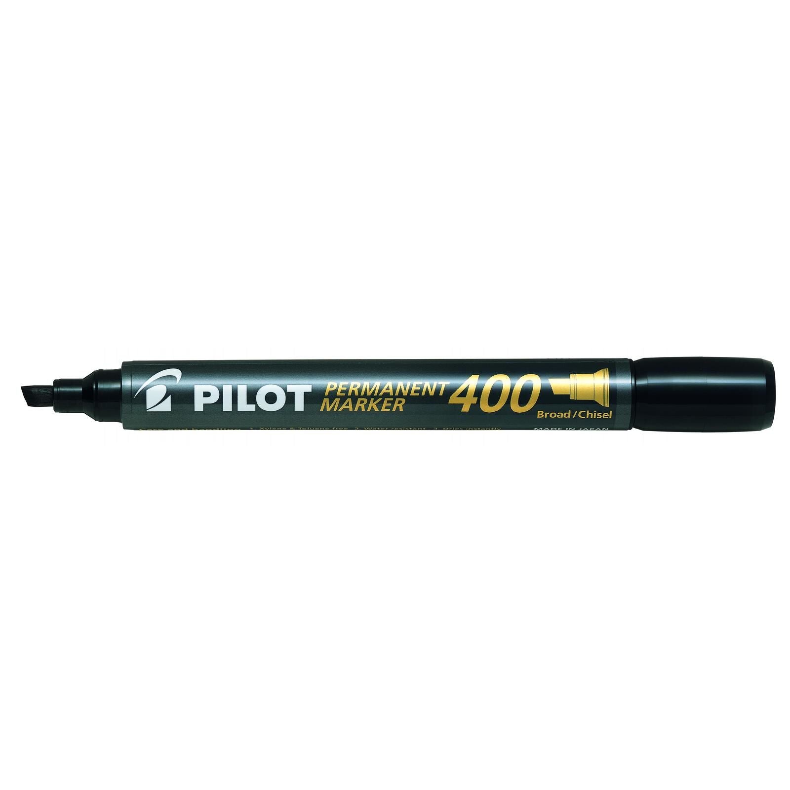 Pilot Marker - 4.00mm Permanent SCA-400 (Chisel Tip Broad): Black (Single)