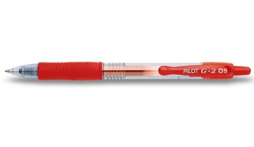 Pilot Pen - Ballpoint Bl-G2-5 Retractable XF: Red (Box of 12)