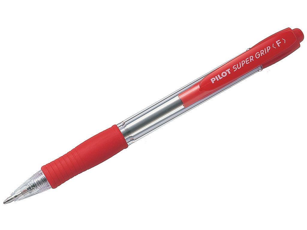 Pilot Pen - Ballpoint Super Grip BPGP-10R Retractable: Fine Red (Box of 12)