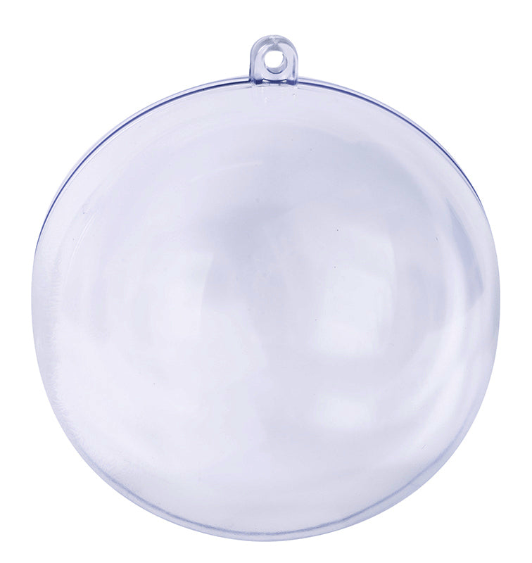 Plastic Bauble - Clear: Pack of 10