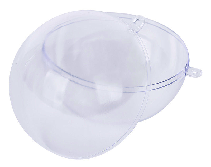 Plastic Bauble - Clear: Pack of 10