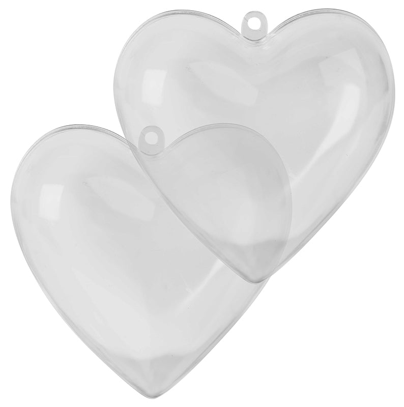 Plastic Heart Shape - 80mm (Pack of 10)