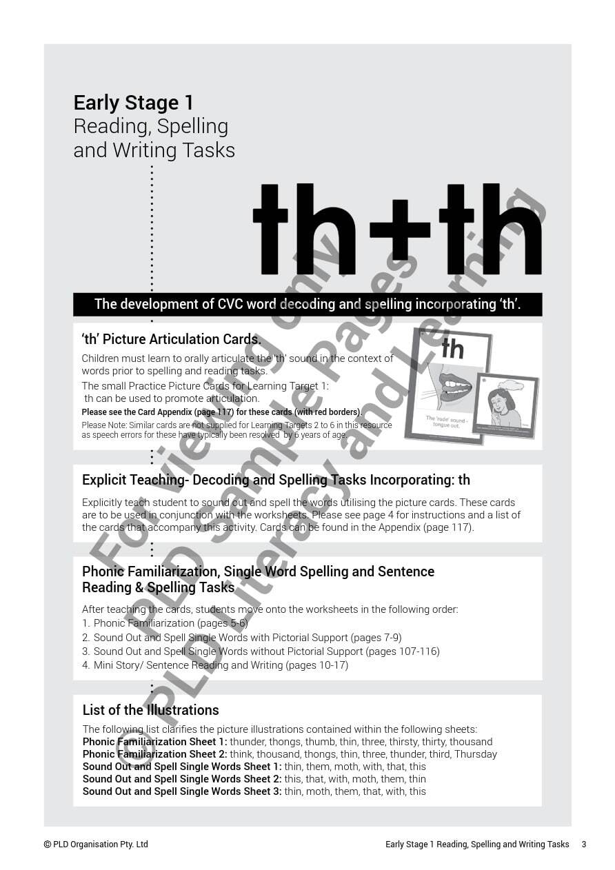 Early Stage 1 - Reading, Spelling and Writing Tasks: Target 2