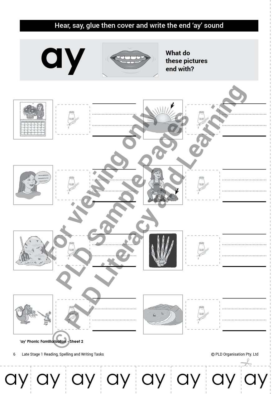 Late Stage 1 - Reading, Spelling and Writing Tasks: Target 4