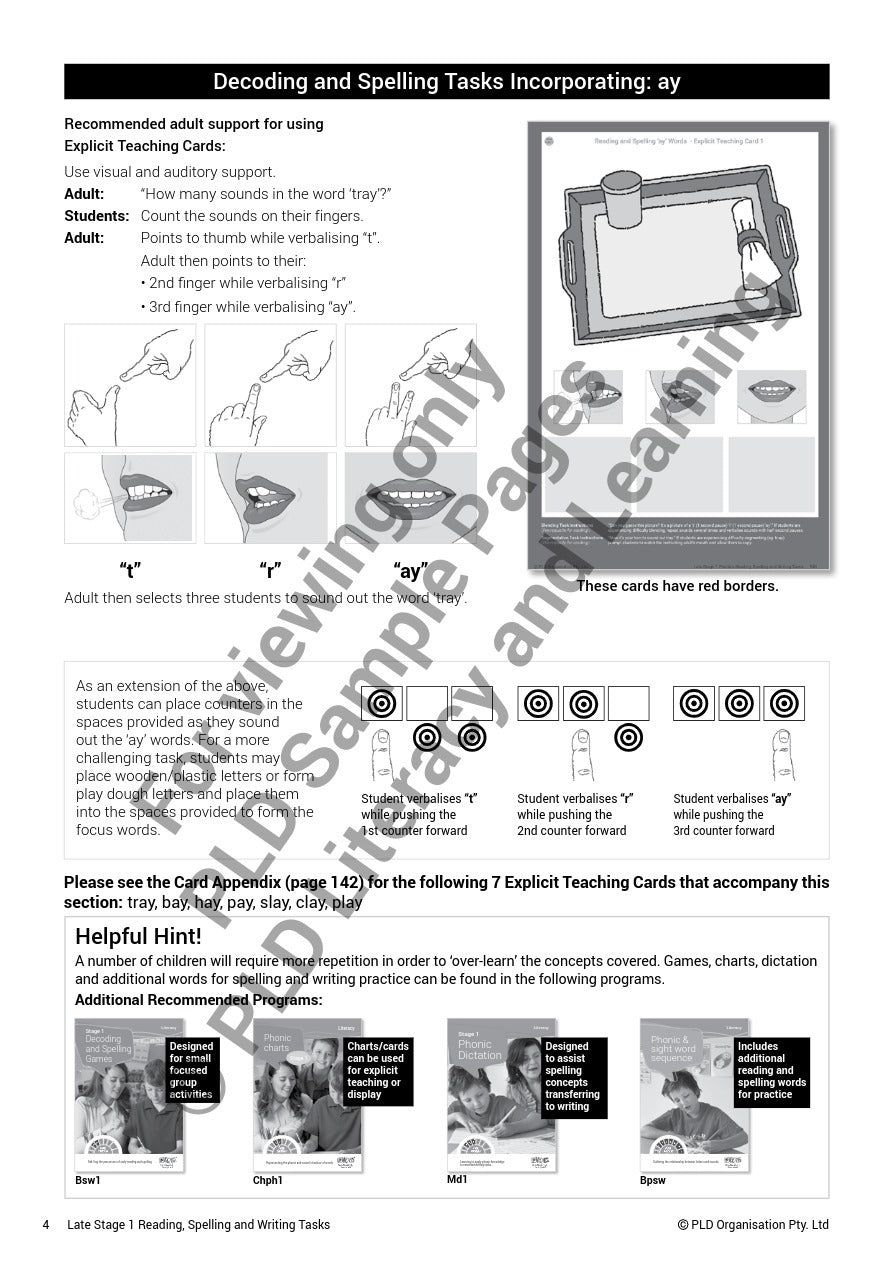 Late Stage 1 - Reading, Spelling and Writing Tasks: Target 4