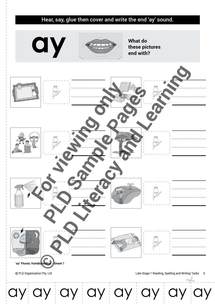 Late Stage 1 - Reading, Spelling and Writing Tasks: Target 4