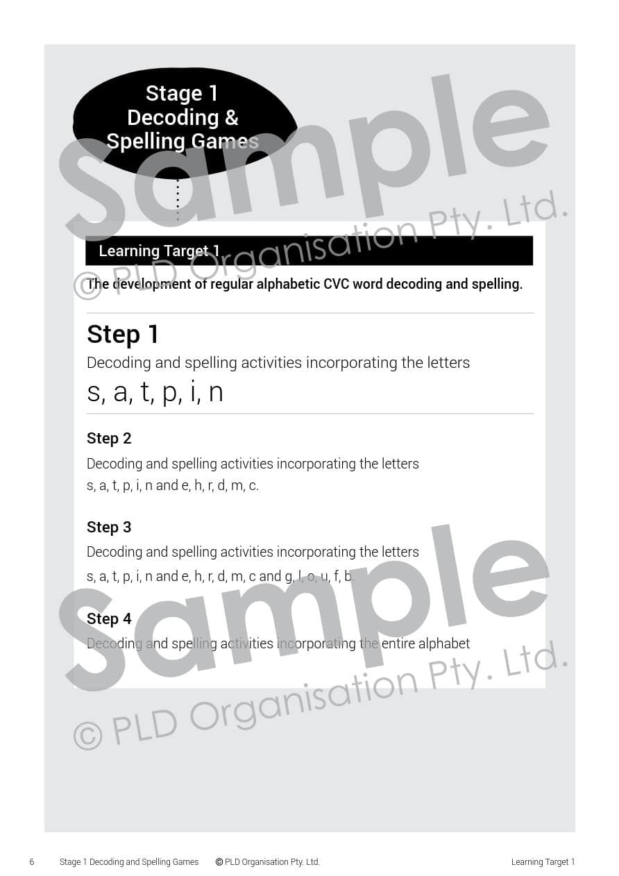 Decoding & Spelling Games - Stage 1