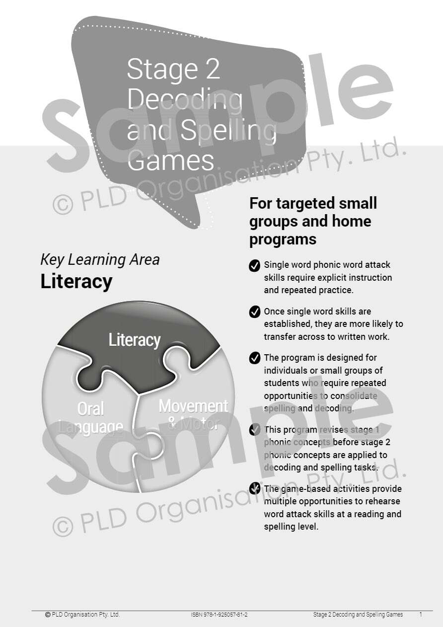 Decoding and Spelling Games - Stage 2