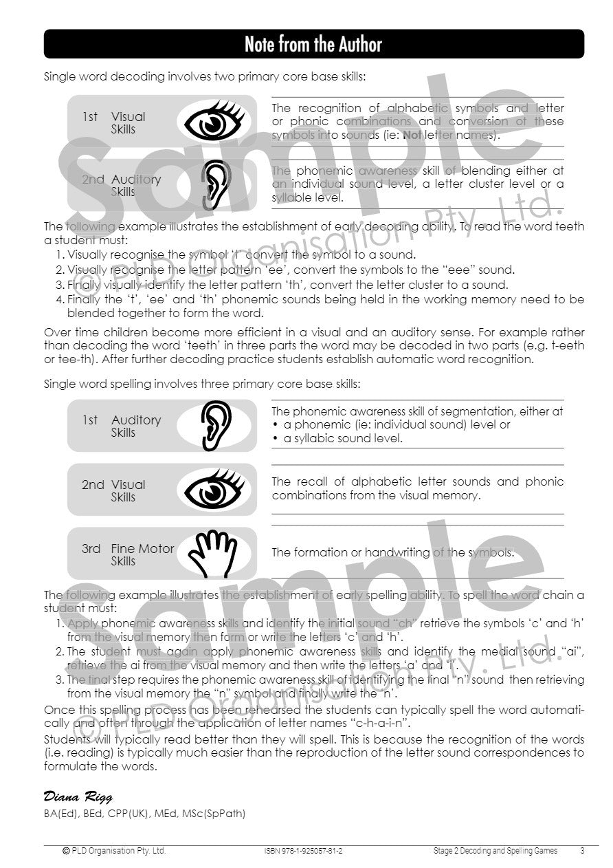 Decoding and Spelling Games - Stage 2
