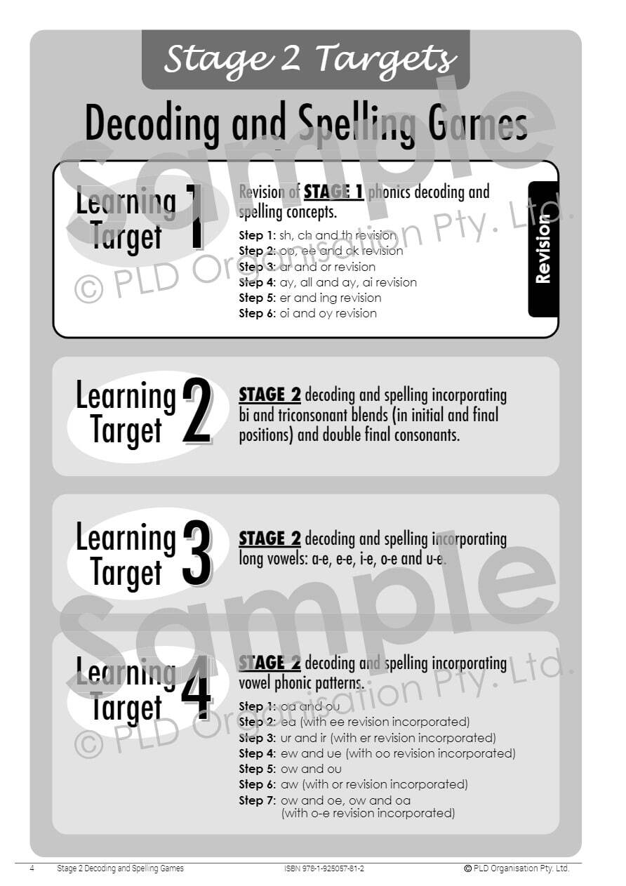 Decoding and Spelling Games - Stage 2