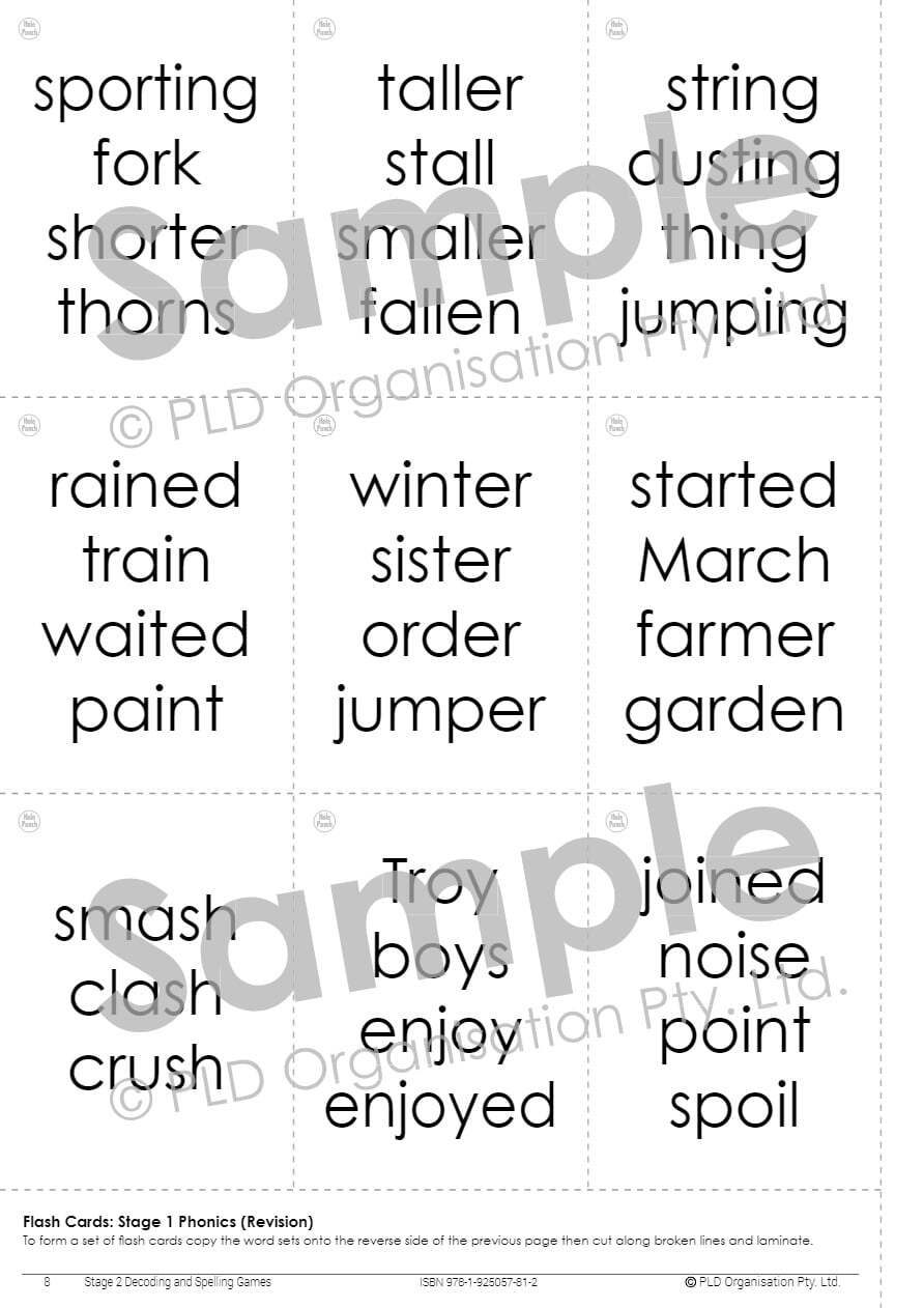 Decoding and Spelling Games - Stage 2