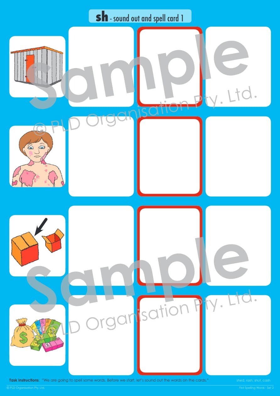 First Spelling Words - Set 2
