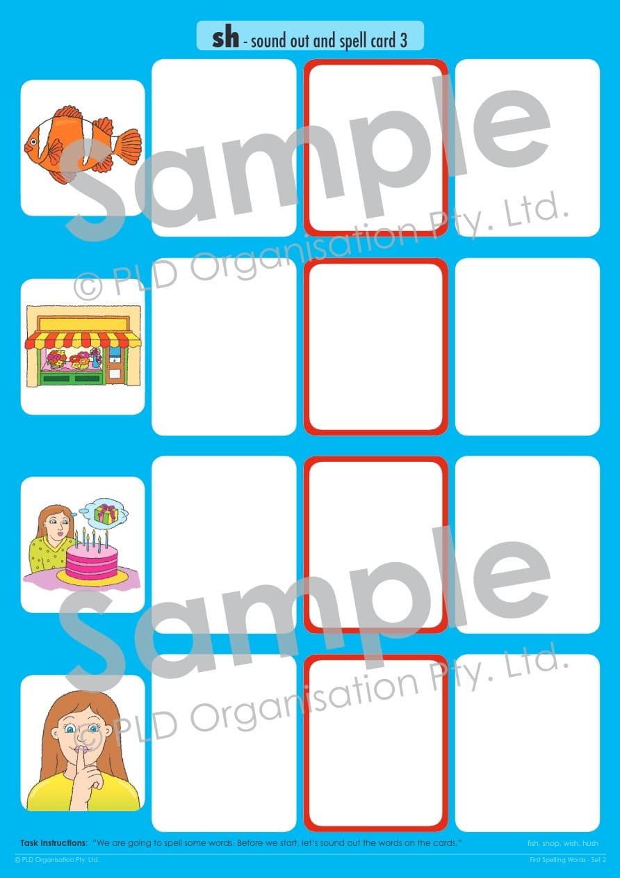 First Spelling Words - Set 2