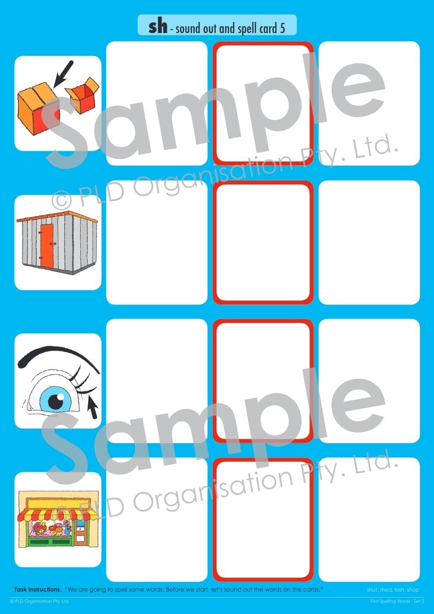 First Spelling Words - Set 2