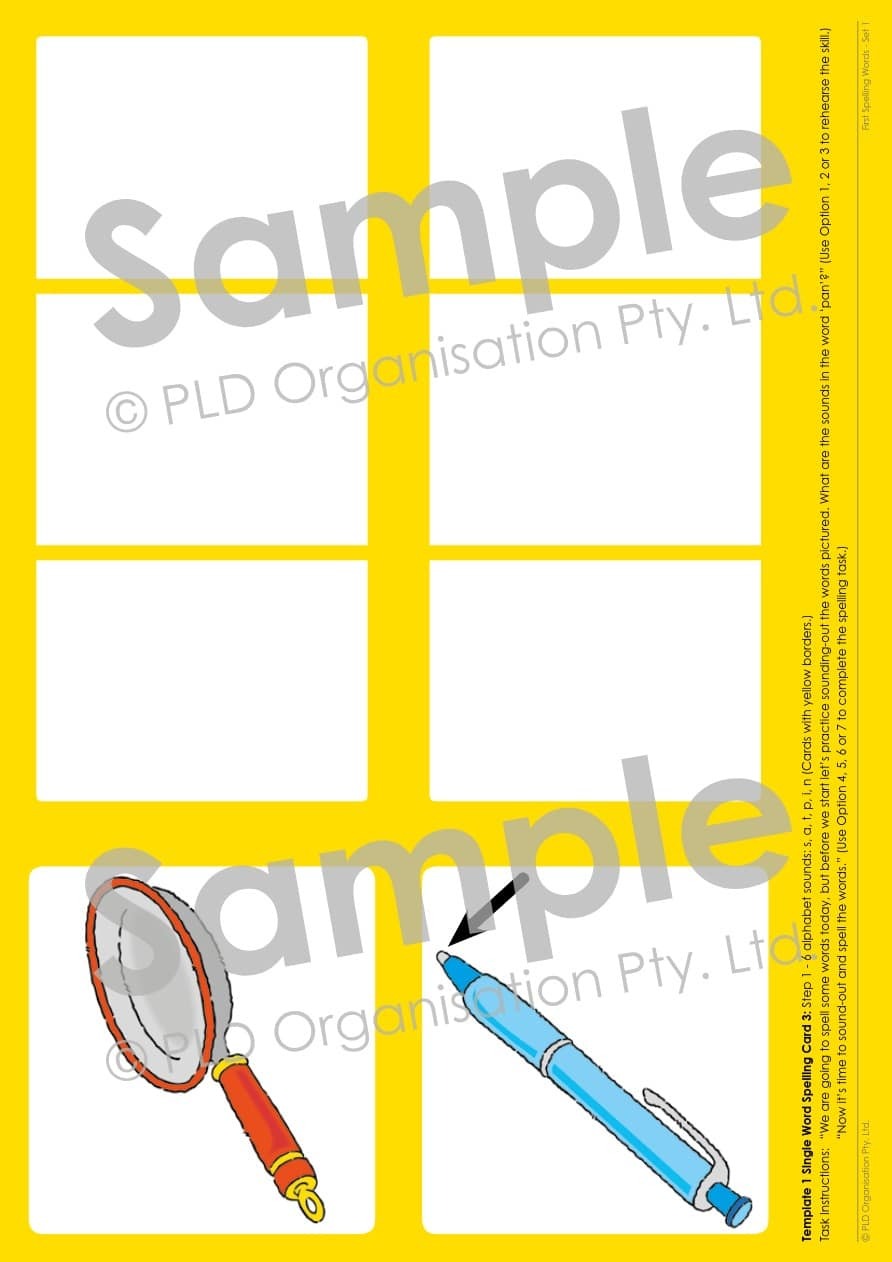 First Spelling Words - Set 1