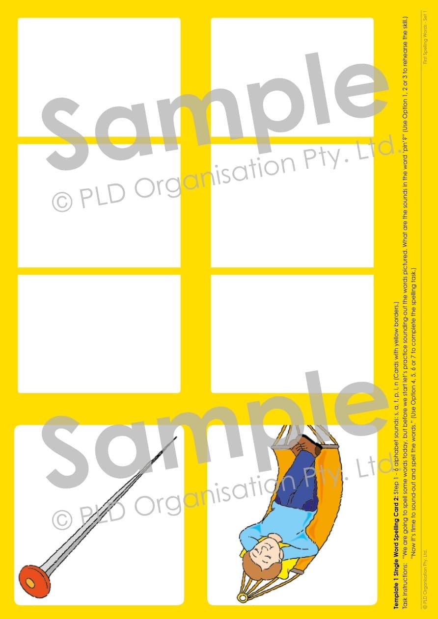 First Spelling Words - Set 1