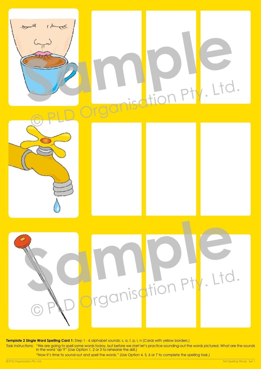 First Spelling Words - Set 1