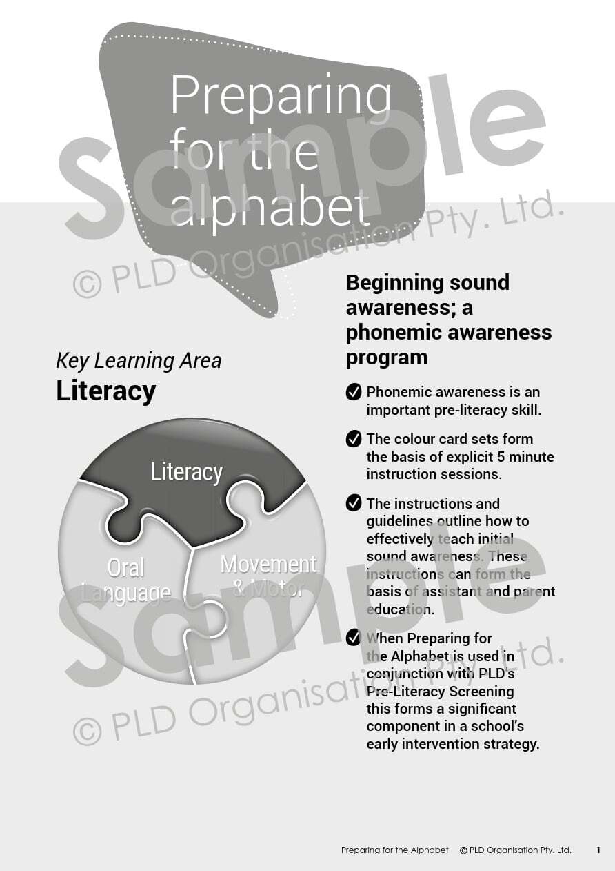 Preparing for the Alphabet